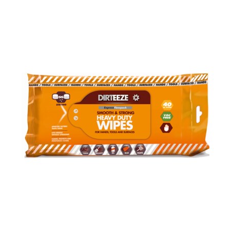 Dirteeze-Us Dirteeze Smooth & Strong, Flow Pack, 40 Wipes, PK16 DGF40US